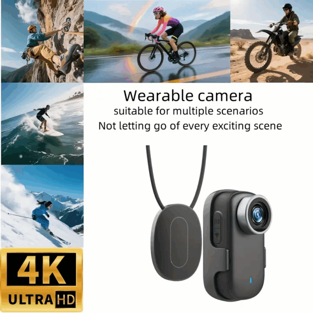 4K Ultra HD Pocket Action Camera – Magnetic Mini Bodycam with Waterproof Housing - Image 2