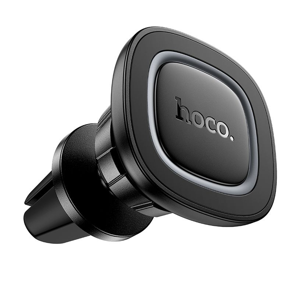 12asd1231111 hoco. H72 Crown Magnetic Car Holder – Air Outlet – MagSafe Compatible – Black Metal Gray - Image 1