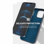 iPhone 12 / 12 Pro BLACKTECH Soft Feeling Case with Soft Microfiber – Black - Image 2