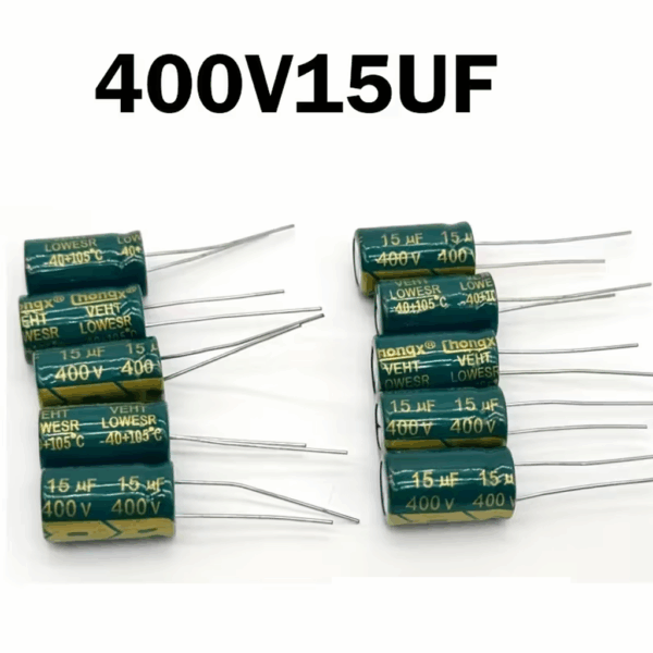 400V 15µF Radial Electrolytic Capacitors – 10x13mm
