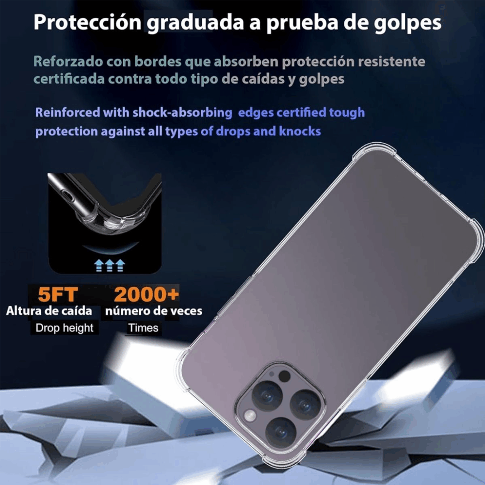 iPhone 12 / 12 Pro 6.1-Inch BLACKTECH Hard Protective Case – Clear - Image 2