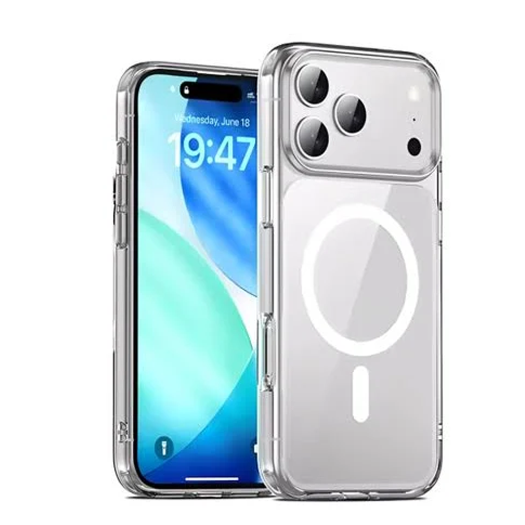 a12321311123 iPhone 17 Pro Max BLACKTECH Mag Case (MagSafe Compatible) – Clear - Image 1