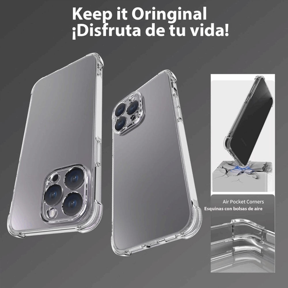 iPhone 12 / 12 Pro 6.1-Inch BLACKTECH Hard Protective Case – Clear - Image 3