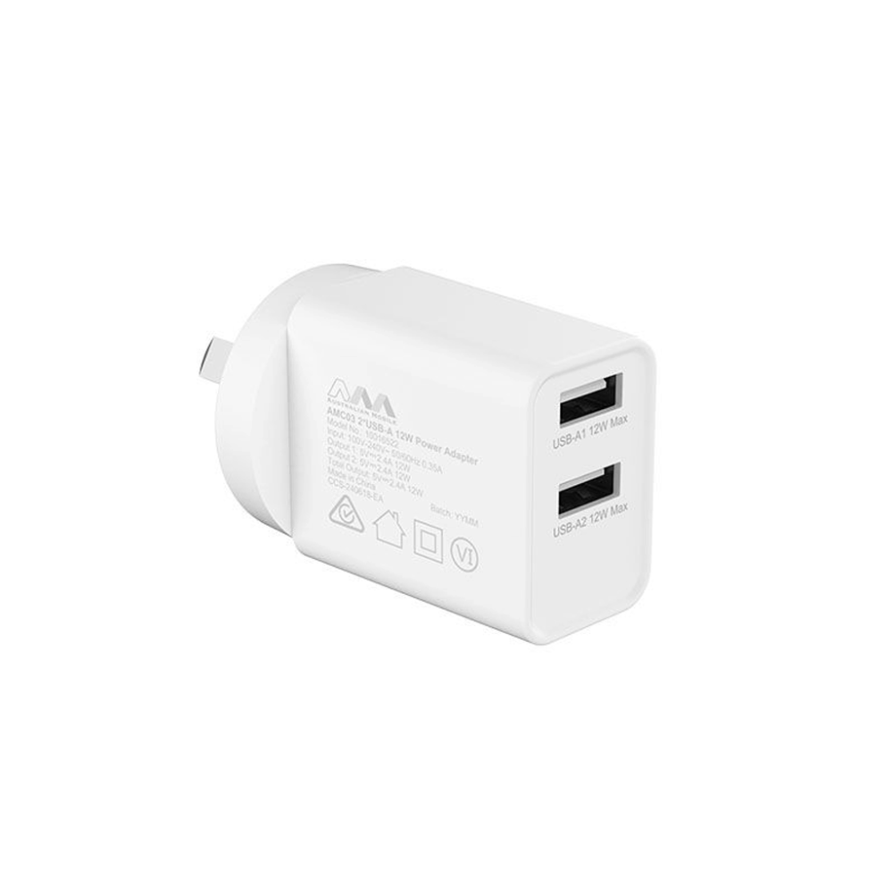 Australian Mobile AMC03 USB-A 12W Power Adapter – White (SAA Approved) - Image 5