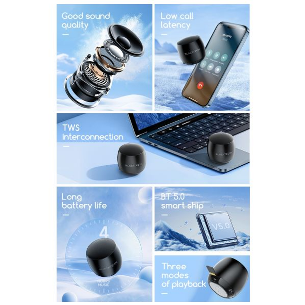 BLACKTECH BL-DS37 Mini Studio Speaker Set (Connect Two Speakers for Stereo Sound) - Image 3
