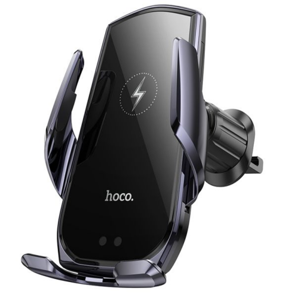 hoco. CA202 Plus Enlightener infrared induction wireless charging car holder (air outlet) - Black