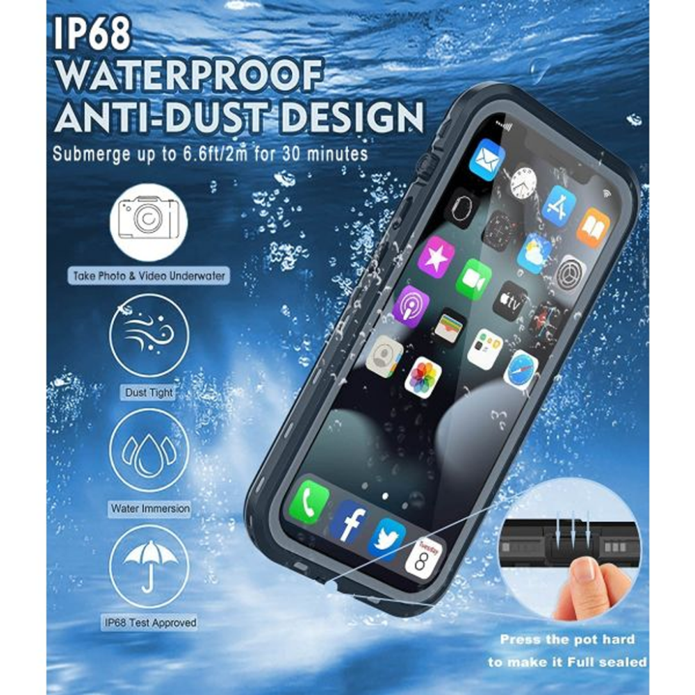 iPhone 15 Pro Max BLACKTECH Waterproof - Black - Image 3