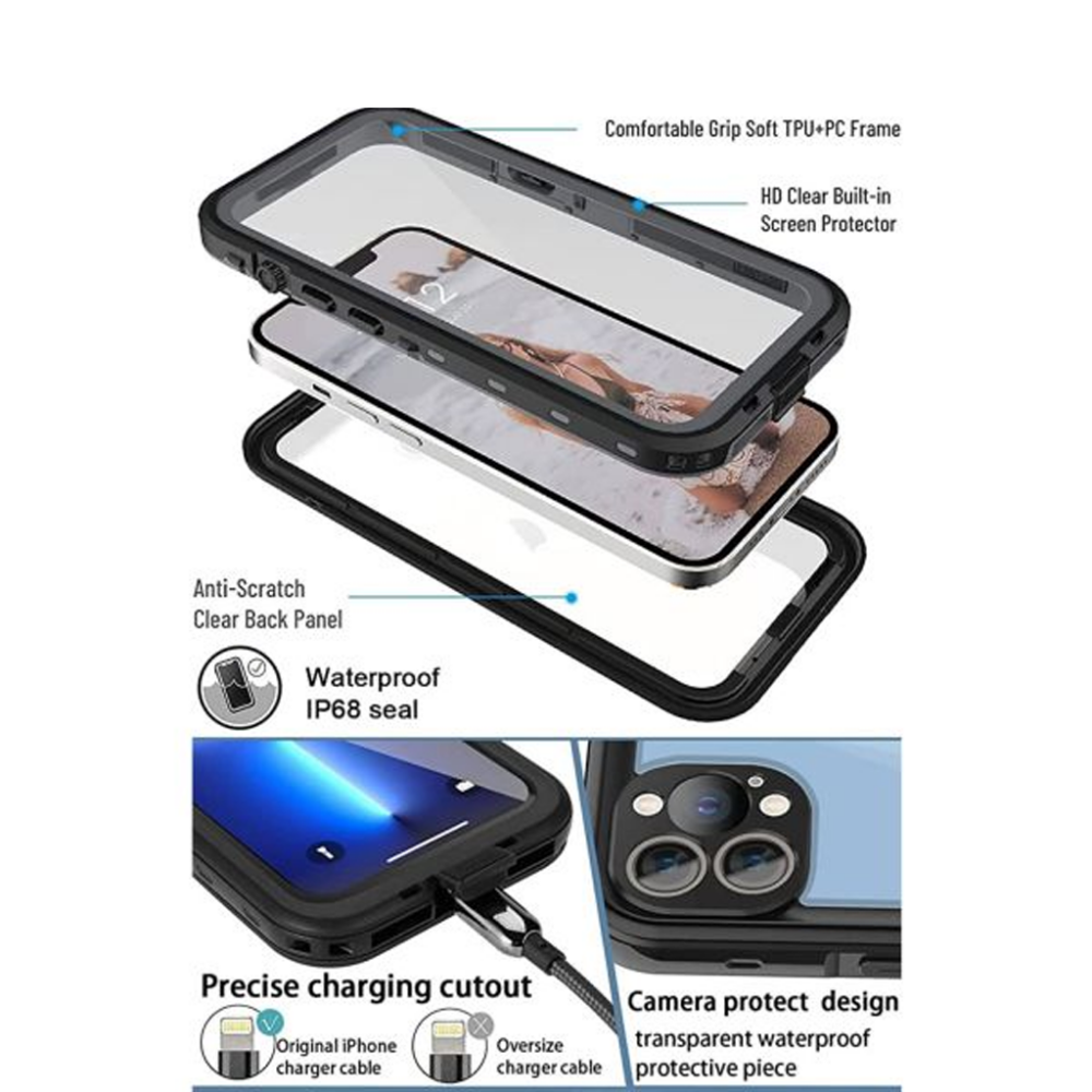 iPhone 15 Pro Max BLACKTECH Waterproof - Black - Image 2