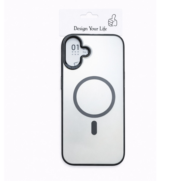 Aluminum-Feel MagSafe Compatible Phone Case for iPhone 16 Plus Silver