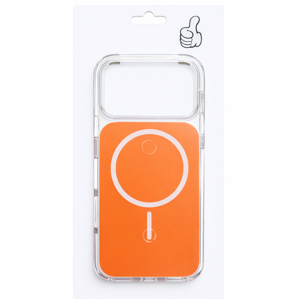 s2323aa2 iPhone 17 Pro Silicone MagSafe Two-Tone Case Orange - Image 1