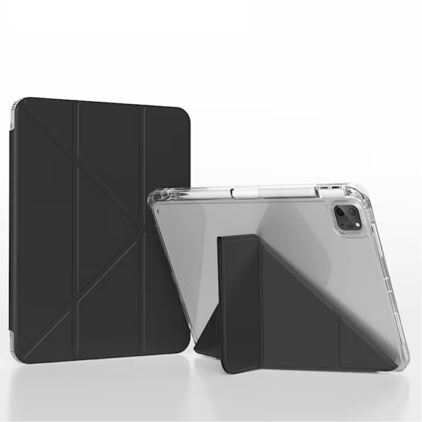 iPad Pro 11 (2024–2025) Smart Stand Case with Pencil Holder • Black