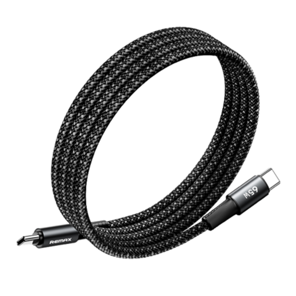 REMAX CB07 USB-C to USB-C 65W Fast Charging Cable 1.2M • Magnetic Braided - Image 2