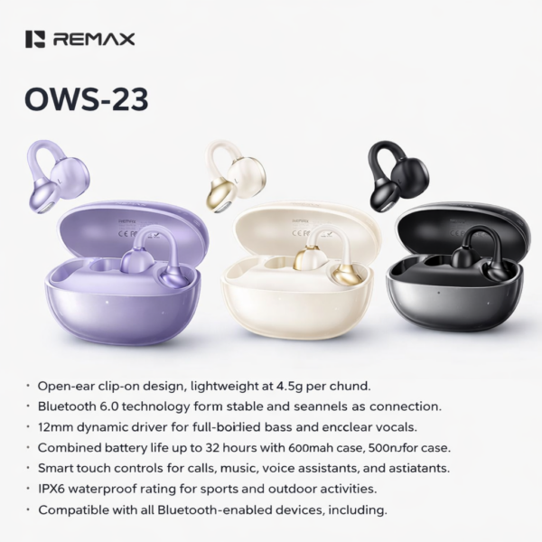 Remax OWS-23 Open-Ear True Wireless Earphones Bluetooth 6.0