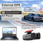 Dual Lens 4K Dash Cam • 1080P DVR • GPS • WiFi • Black - Image 9