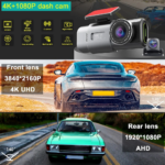 Dual Lens 4K Dash Cam • 1080P DVR • GPS • WiFi • Black - Image 7