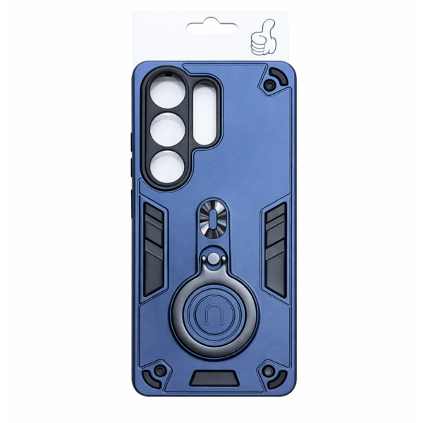 Samsung Galaxy S24 Ultra Heavy Duty Magnetic Ring Case 360° Kickstand Shockproof Armor • Blue