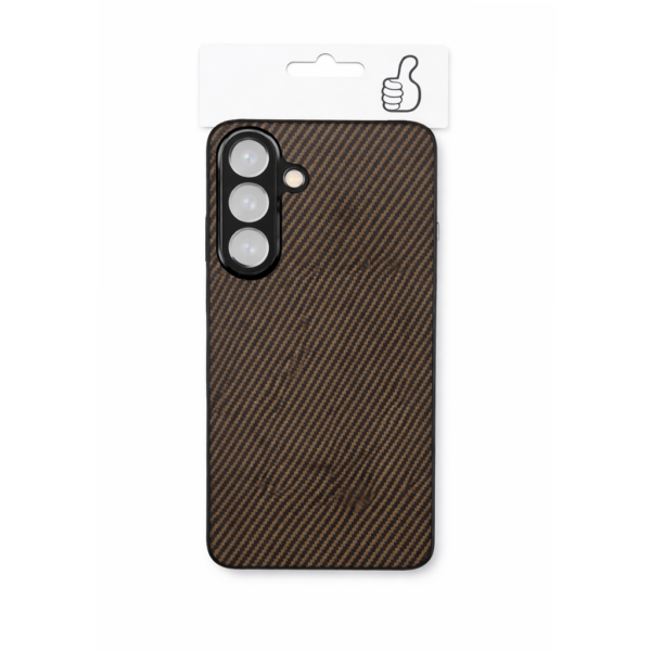 Samsung Galaxy S26 Magnetic Carbon Fibre Shockproof Case • Brown