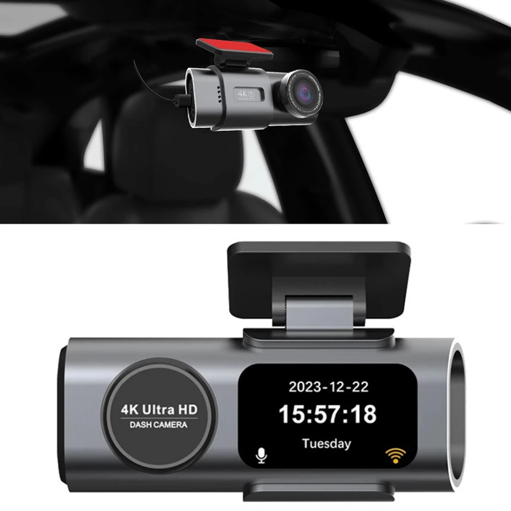 Dual Lens 4K Dash Cam • 1080P DVR • GPS • WiFi • Black - Image 4