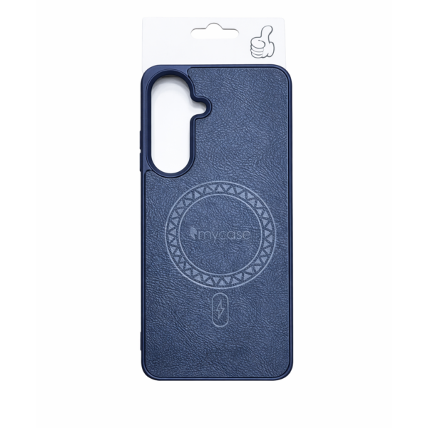 Samsung Galaxy S25 ultra Magnetic Leather Texture Case Shockproof Slim Protective Cover • Blue