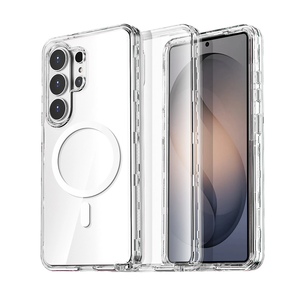 sd232asdsd Samsung Galaxy S26 Ultra Clear Magnetic Case Shockproof Transparent Slim Cover - Image 1