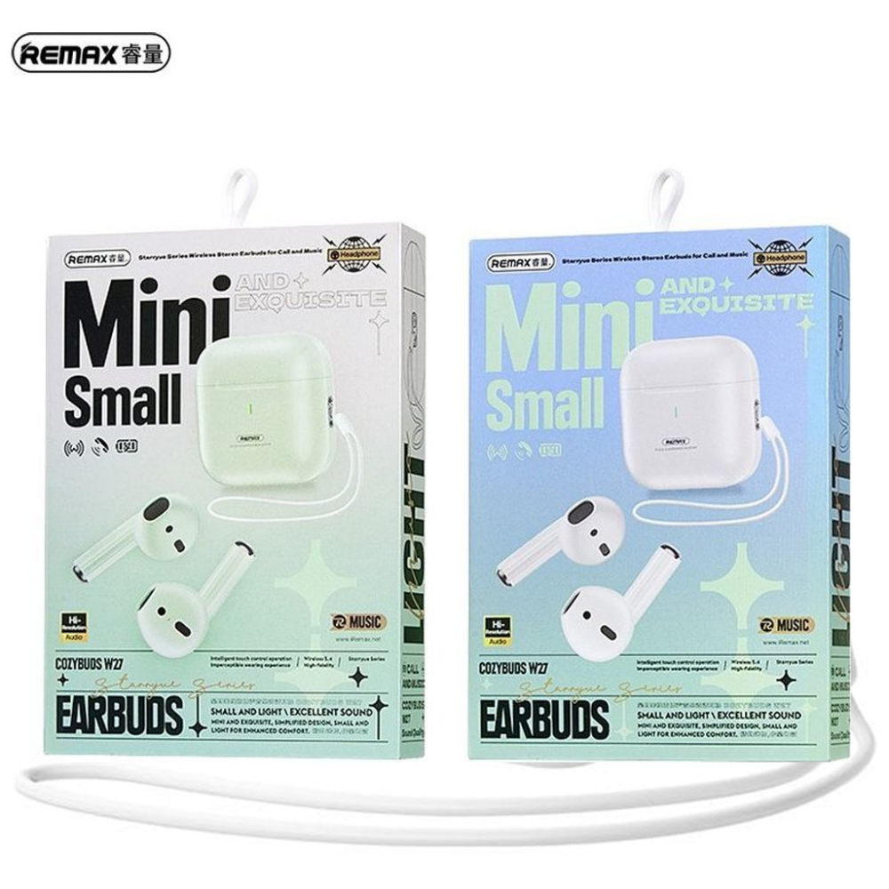 REMAX CozyBuds W27 True Wireless Earbuds • Bluetooth 5.4 • 20H Battery • White - Image 3