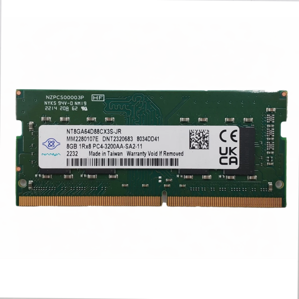 Nanya 8GB DDR4 3200MHz Laptop RAM PC4-3200AA SO-DIMM NT8GA64D8BCX3S-JR