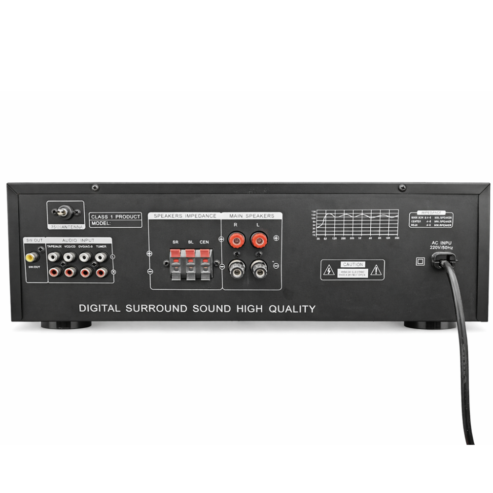 Bensense Xplod HD Series Digital Surround Amplifier 5.1 Karaoke Amp RCA Mic Inputs - Image 2