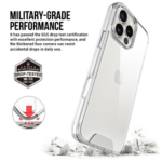 iPhone 16e 17e BLACKTECH Hard Space Case Clear - Image 2