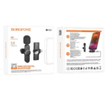 BOROFONE BFK12 Wireless Lavalier Microphone Lightning iP Black - Image 2