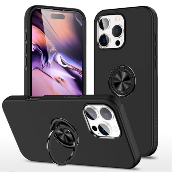Samsung Galaxy Z Fold 7 BLACKTECH Slim Magnetic Ring Stand Case Black