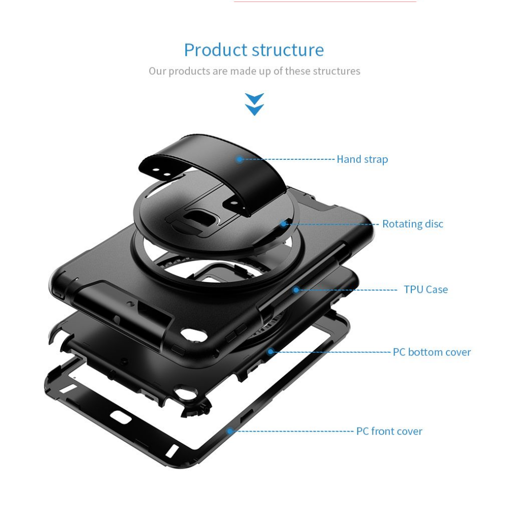 Samsung Galaxy Tab A11 Plus BLACKTECH Defender Case Black - Image 9