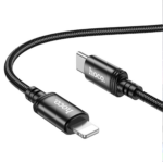 hoco X89 USB-C Fast Charging Braided Data Cable 2M Black - Image 5