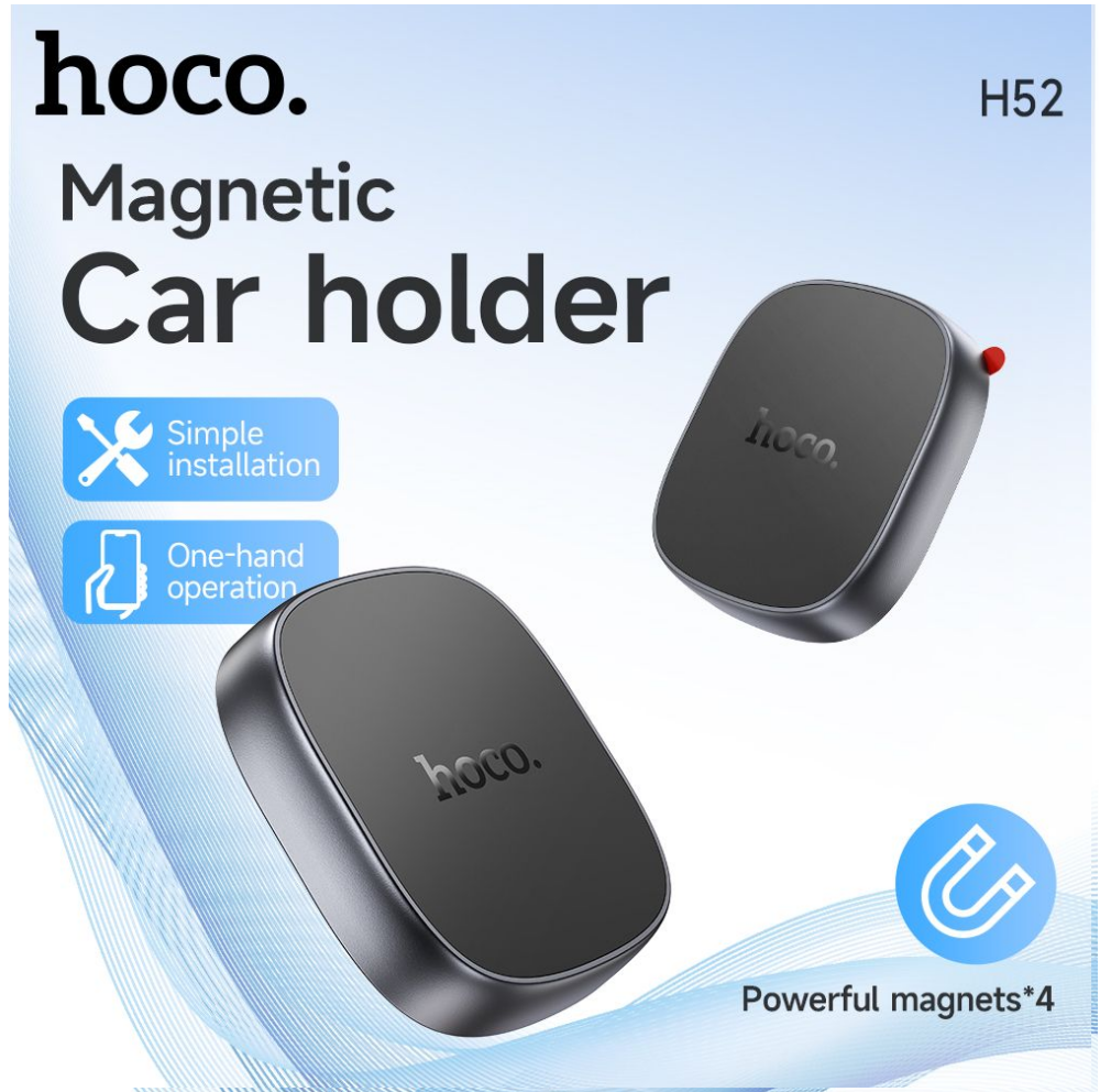 hoco H52 Ultimate Magnetic Car Holder Deep Space Gray - Image 7