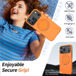 BLACKTECH Sentinel X Ring MagSafe Compatible Case for iPhone 17 Pro Max Orange - Image 4