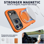 BLACKTECH Sentinel X Ring MagSafe Compatible Case for iPhone 17 Pro Max Orange - Image 3