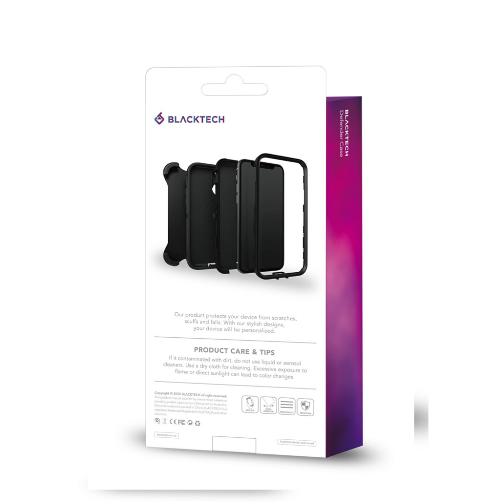 iPhone 11 Pro Max Defender Case with Separable Belt Clip Black - Image 2