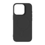 BLACKTECH Soft Feeling Microfiber MagSafe Compatible Case for iPhone 15 Black