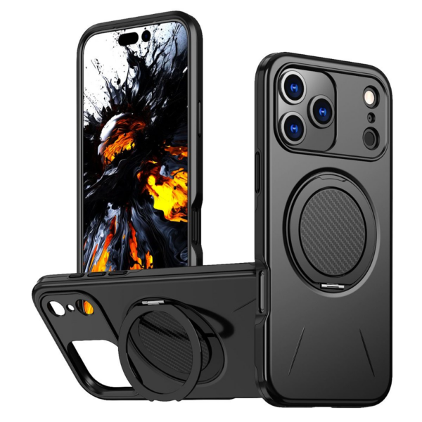 BLACKTECH Sentinel X Ring MagSafe Compatible Case for Samsung Galaxy A17 Black