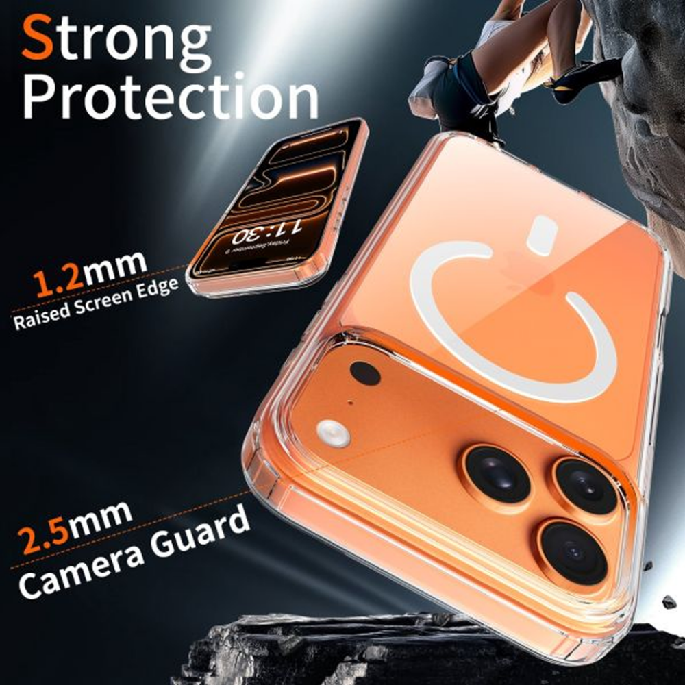 BLACKTECH Mag Case MagSafe Compatible Clear Case for iPhone 17 Pro Max - Image 6
